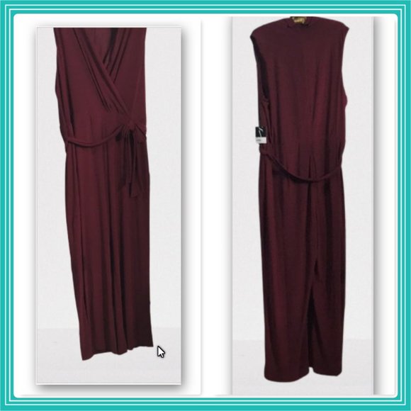 NWT Simply Vera Wang Surplice Jumpsuit sleeveless one piece pants outfit - Picture 2 of 11